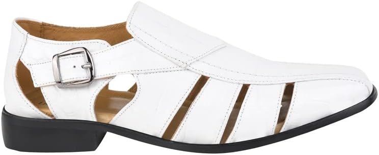 LIBERTYZENO Mens Closed Toe Genuine Leather Adults Buckle Closure Fisherman Sandals for Easter Gift - Image 6