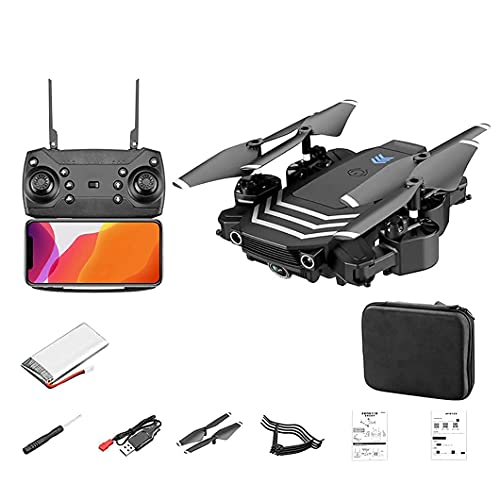 QLK Drohne mit 1080P Doppelkamera 4-Achsen-Gimbal, 5G FPV Live Video bürstenloser Motor, Auto Return Home, Faltbare…