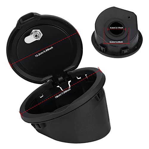 Locking Fuel Filler Door Cap Black Lock Gas Cover Cap Compatible With Jeep Wrangler 2018-2022 Jl & Jlu 2 Door And 4 Door & Us Flag Sticker Accessories #TOP4