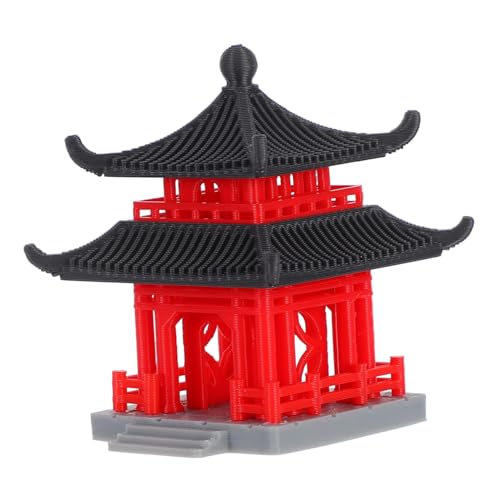 TOYANDONA Miniatura Pabellón Decoración Estilo Chino Resistente Adorno Versátil para Jardines y