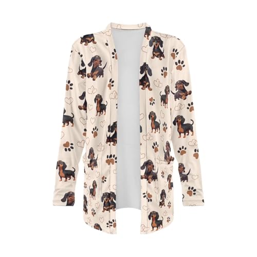Image of Biyejit Women's Long Sleeve Open Front Cardigan Casual Loose Lightweight Cardigans with Pockets Drape Cardigan