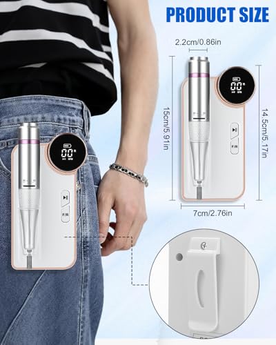 Ponceuse pour Ongles Professionnel 35000RPM,Ponceuse pour Ongles Sans Fil – vue 2
