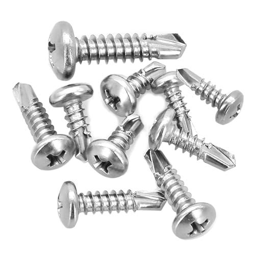 ナベ頭ピアスビス 木ネジ M4.2 M4 16mm 25mm 32mm 38mm 45mm 50mm 十字穴付リルねじ 鉄 ステンレス ナベ頭ドリルねじセット (鍋頭4.0H13-120本)