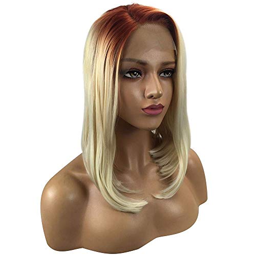 Perruque lace front cheveux raides dégradé pour masquer la perte de volume - 4