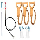 Drain Snake Abflussreiniger Set mit Rohrreiniger und Abflussbürste – Effektives Badezimmer Zubehör zur Reinigung tiefer Verstopfungen in Küche und Bad ohne Chemie