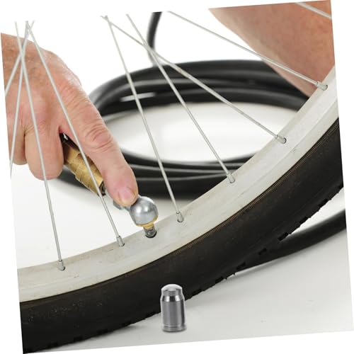Happyyami 2pcs Tapas de Válvula de Aleación de Titanio Ligera para Bicicleta de Montaña para el Mantenimiento de la Presión de Neumáticos, Protectores para Vástago para Ciclismo en Ruta y Todoterreno miniatura 6