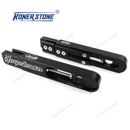 KonerStone Erweitertes Schwingen-Kit für Suzuki Hayabusa GSXR 1300 1999-2024 Gen1 2 3 Verlängerung Schwinge CNC gefräst Motorrad Modifikation Zubehör 1 Satz Schwarz 2000 2001 2002