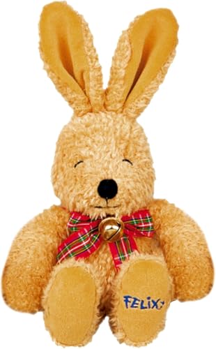 Die Spiegelburg - Plüsch-Felix - ockerfarben (ca. 40 cm) - 5347, Kuscheltier Hase mit Glöckchen, Plüschtier aus dem Hase Felix Buch, Geschenk für Kinder