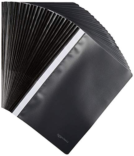 Preisvergleich Produktbild AmazonBasics Schnellhefter, A4, Schwarz, 25 Stück