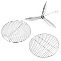 Outapark Grill Grate Replacement Parts for Weber 22'' Kettle Charcoal Grill,22 Inch Charcoal Kettle Accessories for Weber 7435 7441,One-Touch Cleaning System Kit for Weber 7444,Stainless Steel