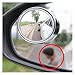 2Pcs Car Round Frame Convex Blind Spot Mirror Wide-angle 360 Degree Adjustable Clear Rearview Auxiliary Mirror Driving(WHITE)