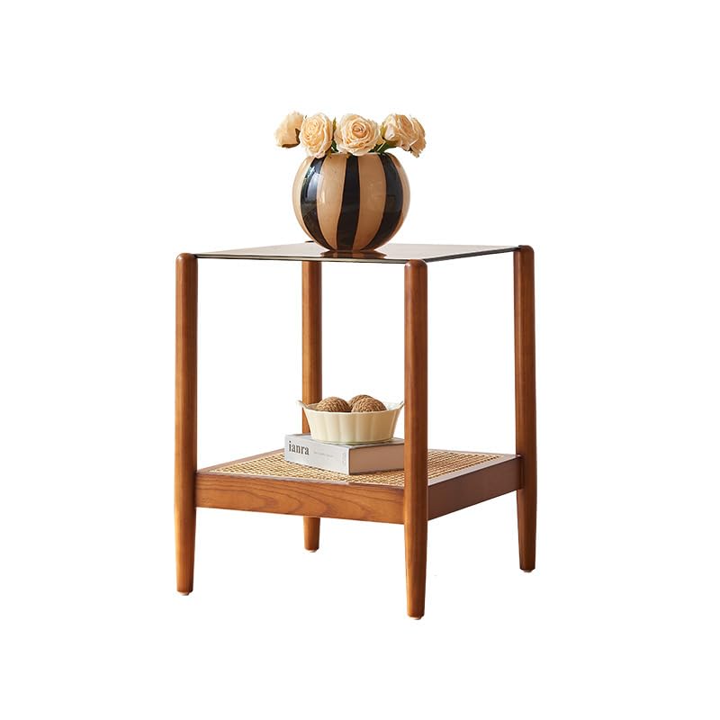 Table à thé en bois massif modèle rectangulaire pour salon ménage