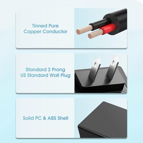 Image of Kado Power Adapter 2-Pack - 12V-2.5A AC /DC Power Cord Genuine Parts Made for Sceptre Monitor C248W-FW100T C248W-1920RN E205W-16003R E225W-19203R E225W-FPT E248W-19203R E248W-FW100T E248W-FPT Series
