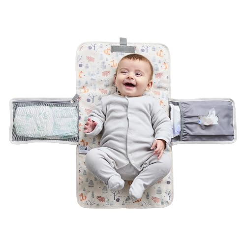Matelas à langer portable avec poche avant pour simplifier le change de bébé