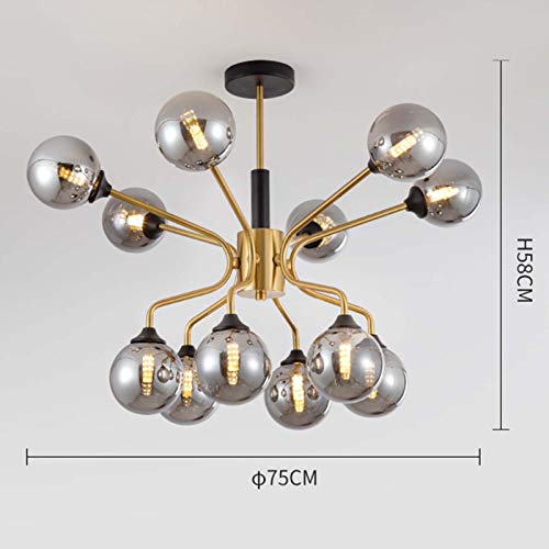 Lustre moderne G9 YangRy en verre ambré de qualité supérieure - 3