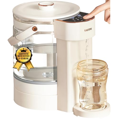Image of KAOTPO Baby Instant Water Warmer,1~12 OZ Options & 100 Temperatures Options, Detachable Glass Tank 2.5L(84oz), Baby Warm Water Dispenser for Baby Formula, More Scientific and Easy Formula Feeding