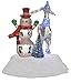 BANBERRY DESIGNS Snowman Christmas Decoration - LED Light Up Snowman and Reindeer Figurine Acrylic Holiday