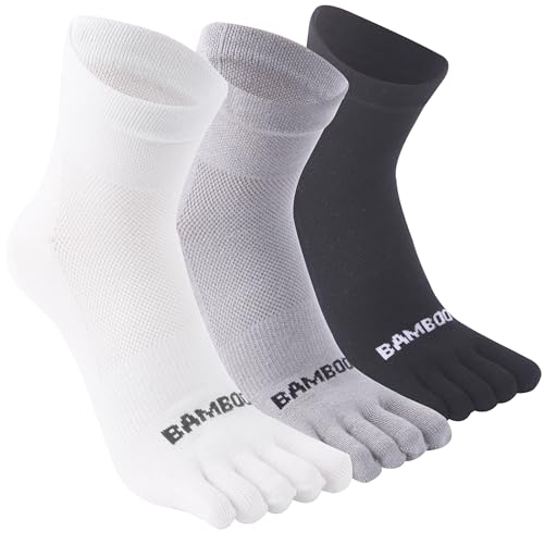lulupila Zehensocken Anti-Rutsch, Atmungsaktiv für Fitness, Laufen & Trekking, Leichte