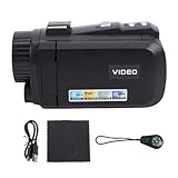 BONKZEBU Videocámara Digital Full HD 1080P con Pantalla LCD Giratoria y Zoom Digital, Ideal para Viajes Al Aire Libre y vlogging. (Negro)
