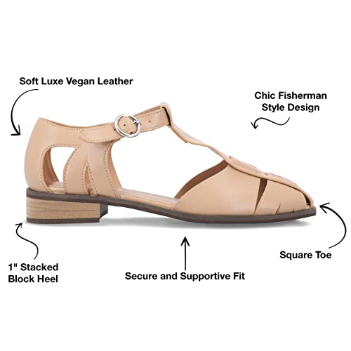 Journee Collection Womens Azzaria Faux Leather Cut Out Ankle Strap2