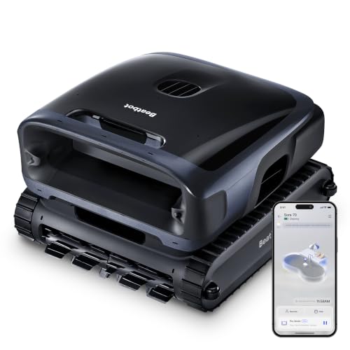 Beatbot Sora 70 Pool Vacuum Robot, 360° Top-to-Bottom Cleaning, Smart Surface Parking, 6L Capacity, 6800GPH Super Power for Above & In-Ground Pools Up to 3,200 sq. ft, Navy Blue