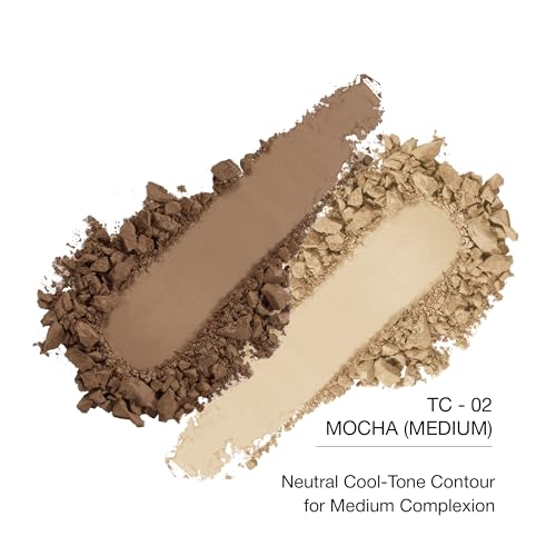 Image of KimChiChic Beauty Thailor Contour Duo, 2-in-1 Sculpting Makeup Palette, Blendable Matte Contour Powder, Heart-Shaped Compact with Mirror, Cruelty-Free, Mocha, 0.28 oz