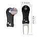 GOLTERS Golf Ball Marker Divot Tool Sets Switchable Divot Repair Tools (Black 4)