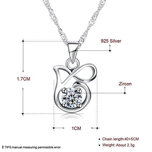 Collier en argent sterling cadeau idéal à envoyer aux dames - 5