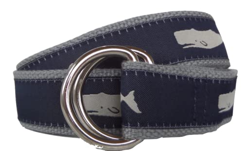 Gray Whale D-Ring Belt 36 Polished Steel D-Ring Natural