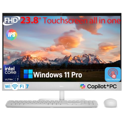 Image of Dell 23.8 All-in-One Touchscreen Desktop Computer, 32GB DDR5 RAM, 1TB SSD