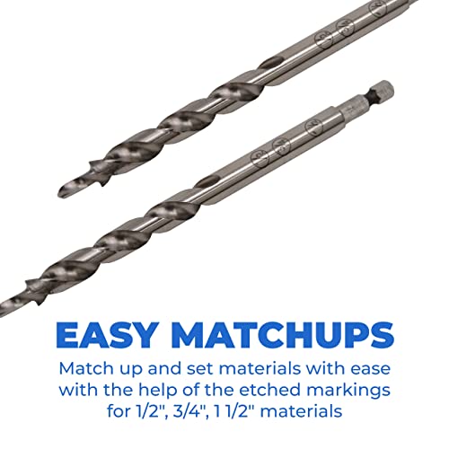 Kreg Easy-Set Pocket-Hole Drill Bit - Precision Drill Bit for Accurate Pocket Hole Drilling - Woodworking Tool - For Materials 1/2" to 1-1/2" Thick - KPHA300-1 Count by Kreg - Image 3