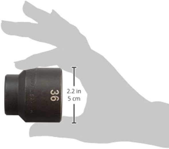 SK Tools USA 1/2" Drive, 36MM, 6 Point, Standard Impact Socket | 34086