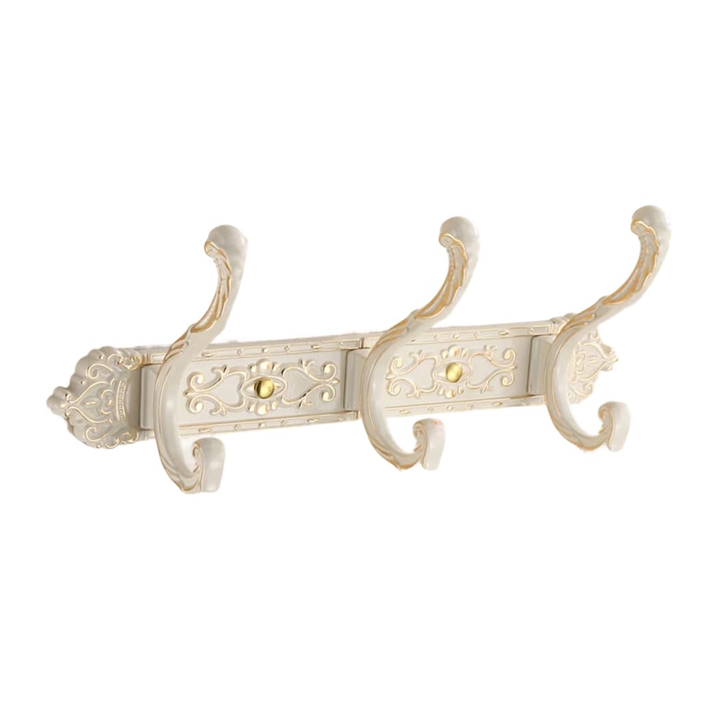 ZHOUXIAO Vintage Metal Coat Rack Wall Mounted with Hooks, Antique Heavy Duty Coat Hook Rail, Hat Robe and Towel Hooks Rack for Bathroom, Entryway, Mudroom 3Hook
