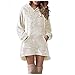 Camicetta e Top, Moda Donna Inverno Caldo Cappotto Tascabile in Peluche Tinta Unita Capispalla Tinta Unita, Camicetta per Donna 2021 (Beige XXL)