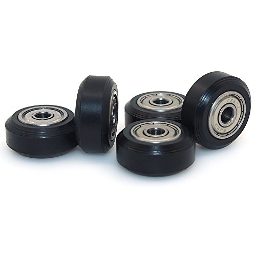 Tenlacum 5PCS Big Plastic Pulley Wheel with Bearing Idler Pulley Gear Perlin Wheel for 3D Printer