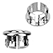 2pcs Sink Overflow Ring, Chrome Bathroom Sink Overflow Trim Ring Universal Fit Drain Cover Hole Insert Cap Bath Parts for Kitchen Bathroom Basin Vanity & Ceramic Sinks