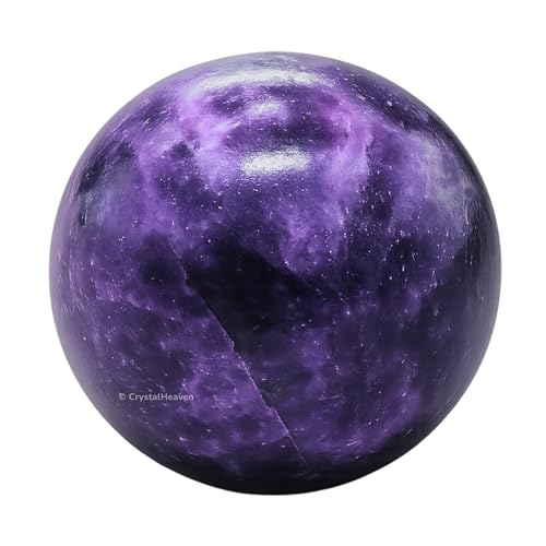 Image of Certified Lepidolite Crystal Ball for Meditation - Premium Crystal Vastu Items for Home and Feng Shui Items for Good Luck - Ideal for Pooja Supplies and Spiritual Practices (2 inch Inch)