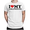 I Love My Girlfriend T-Shirt - World's Best Girlfriend Tee - Soulmates Forever - Men's Unisex Grey 4XL #1