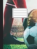 Composition Notebook Wide Ruled Soccer Football Green Stadium Black Shoes Sports For Boys Girls Coach Coaches Kids Children Adults Teachers Cute ... 110 pages (55 sheets) 9-3/4 x 7-1/2 inches