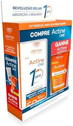 Kit Facial Darrow Protetor Solar Actine One FPS50 sem cor 40g + A...
