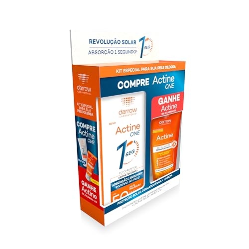 Kit Facial Darrow Protetor Solar Actine One FPS50 sem cor 40g + Actine Gel de Limpeza 40g