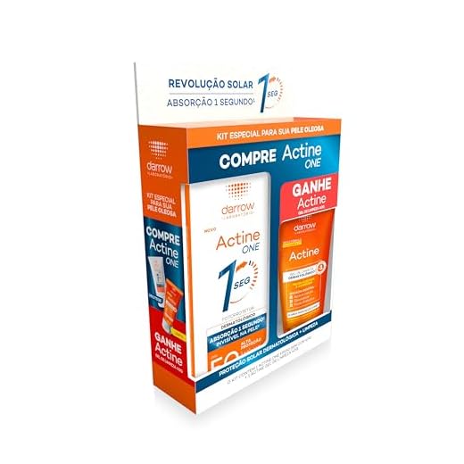 Kit Facial Darrow Protetor Solar Actine One FPS50 sem cor 40g + Actine Gel de Limpeza 40g
