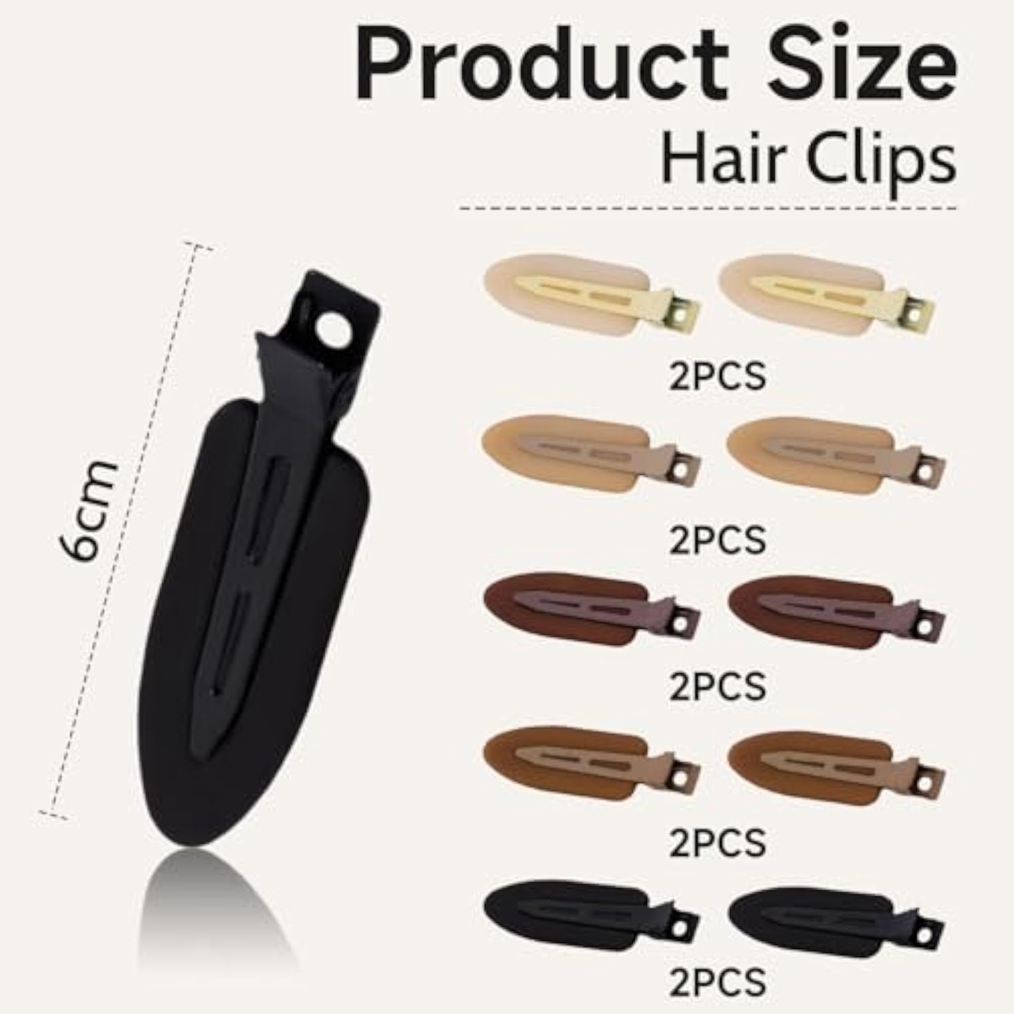 Pack of 10 No Bend Hair Clips for Women, Styling Essentials