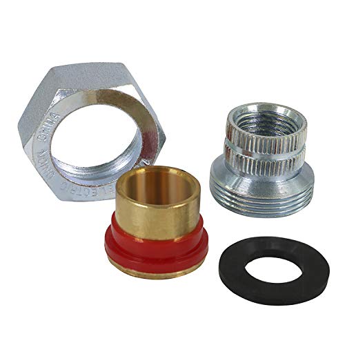 Image of Midline Valve EVGT0200-OM-5 Dielectric Union Pipe Fitting; 2 in. FIP x SWT ; Reduces Electrolysis; Brass x Stainless Steel (5 Pack)