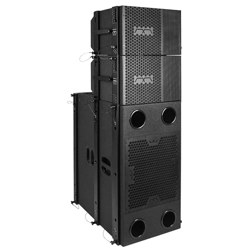 Sound Town Mode Audio Series Passive Line Array Speaker System with One Dual 15-inch Subwoofer, Two 10-inch Line Array Speakers, Italian FaitalPRO Drivers, Black (FILA-215S10.1X2)