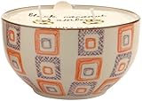Paddywax Candles Boheme Collection Candle in Hand Painted Ceramic Bowl, 7-Ounce, Blood Orange and Bergamot