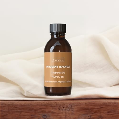 Fragrance Oil for Cologne, Beard Oil, Diffusers, Soap Making, Candles, Lotion, Home Scents, Linen Spray, Bath Bombs (2oz, Mahogany Teakwood)