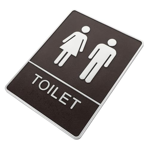 HOODANCOS 男女トイレ標識 粘着式サインボード 公共トイレ用 男女兼用 防水 素材 おしゃれなデザイン クリアな視認性会場用 企業やカフェなどに