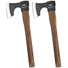 16.5 Throwing Axe, 2 Pack Throwing Axe Set with 1065 High Carbon Steel & Beech Wood Handle, Perfect for Axe Throwing Games, Competition and Recreation, Ideal Gift for Men (Black)