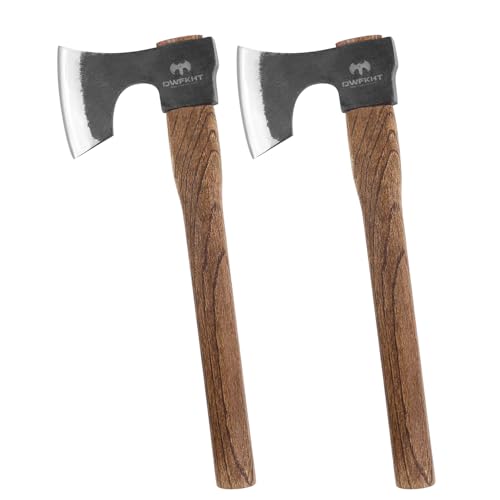 16.5\" Throwing Axe, 2 Pack Throwing Axe Set with 1065 High Carbon Steel & Beech Wood Handle, Perfect for Axe Throwing Games, Competition and Recreation, Ideal Gift for Men (Black)